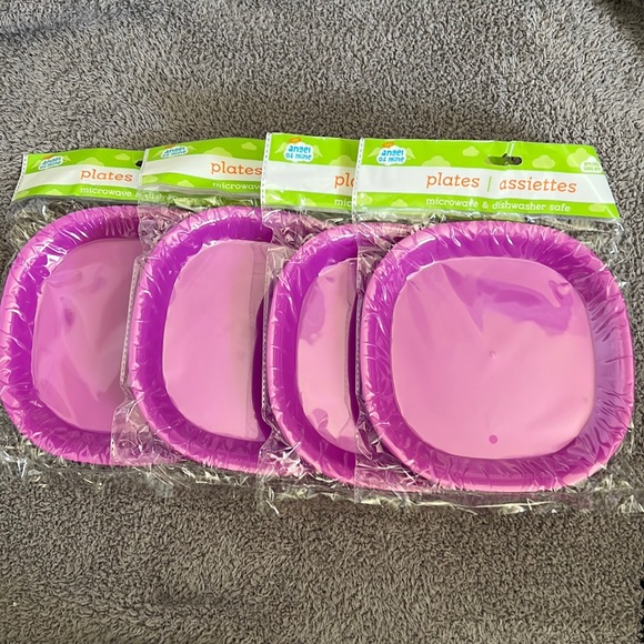 Angel of mine set of 8 purple plates NEW - Picture 1 of 2